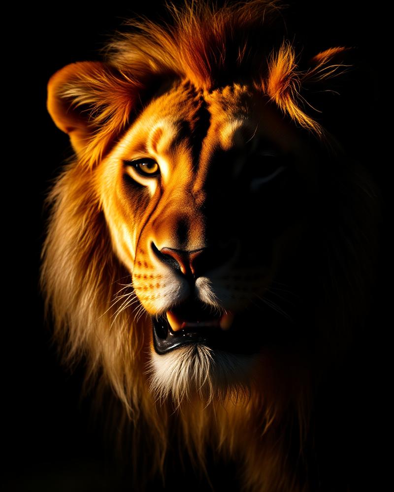Lion at sunrise